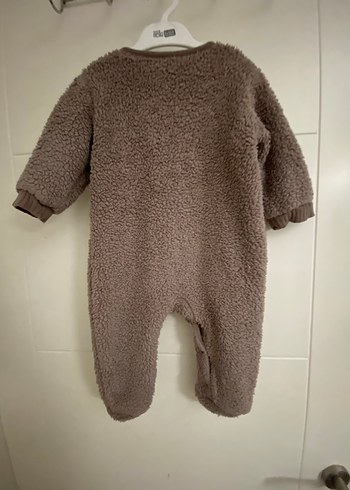 Düğmeli Kahverengi Bebek Tulum - Görsel 2