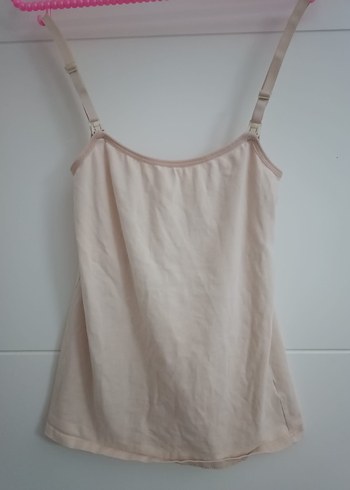 Bej Renkli İnce Askılı Emzirme Atleti - Görsel 2