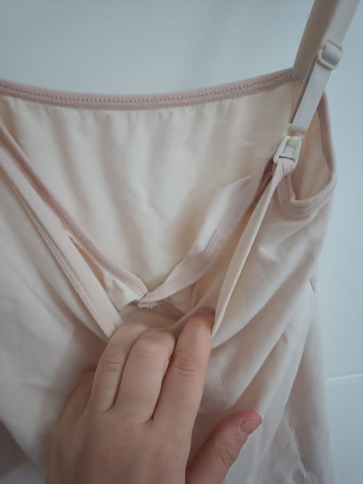 Bej Renkli İnce Askılı Emzirme Atleti - Görsel 4