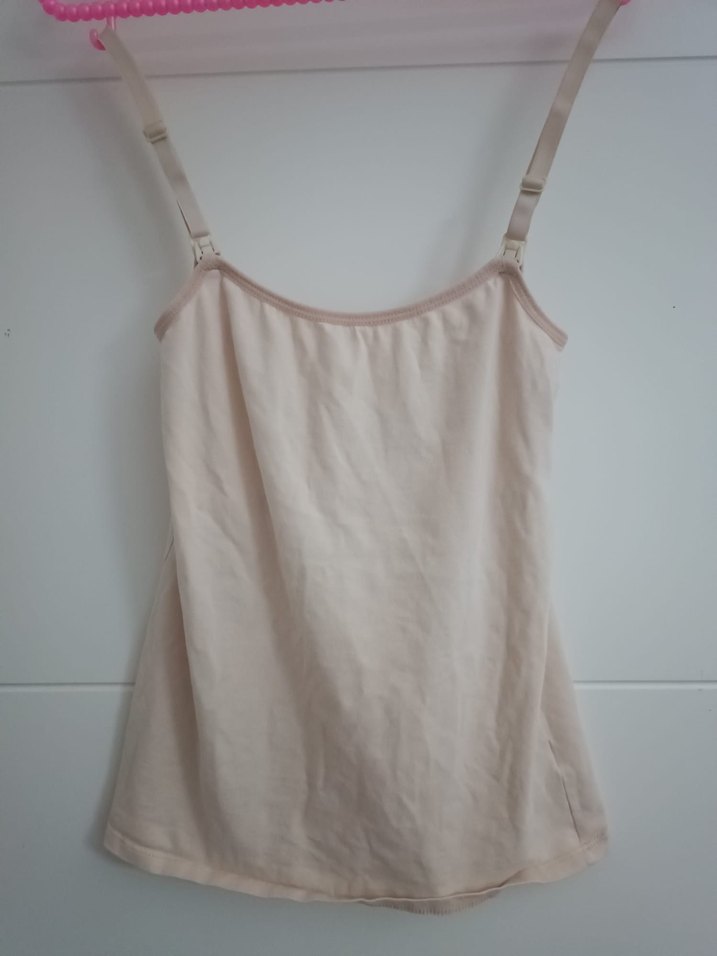 Bej Renkli İnce Askılı Emzirme Atleti - Görsel 2