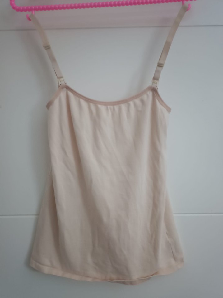 Bej Renkli İnce Askılı Emzirme Atleti - Görsel 3