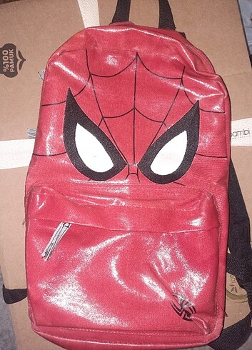  Beden bordo Renk Koton spiderman lisansli cocuk sirt çantasi