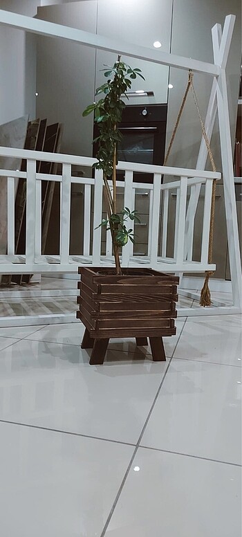 Kahverengi ayaklı saksı