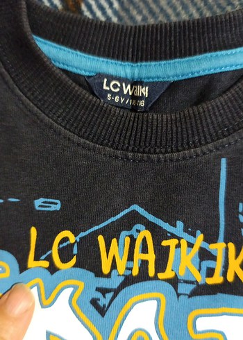 Mavi Baskılı Erkek Sweatshirt - Görsel 5