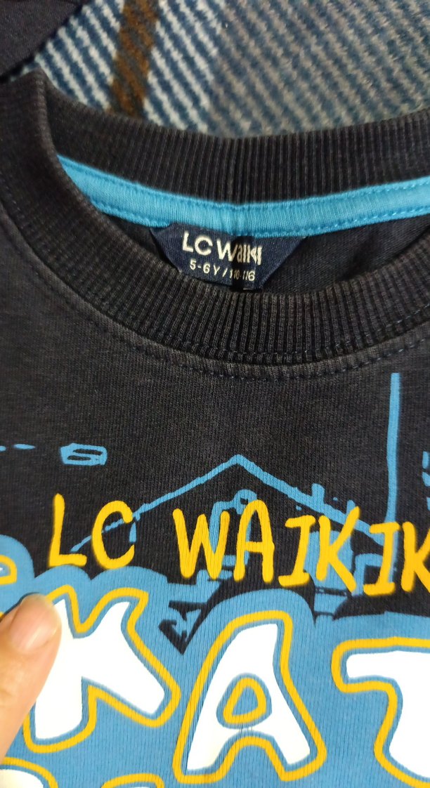 Mavi Baskılı Erkek Sweatshirt - Görsel 5