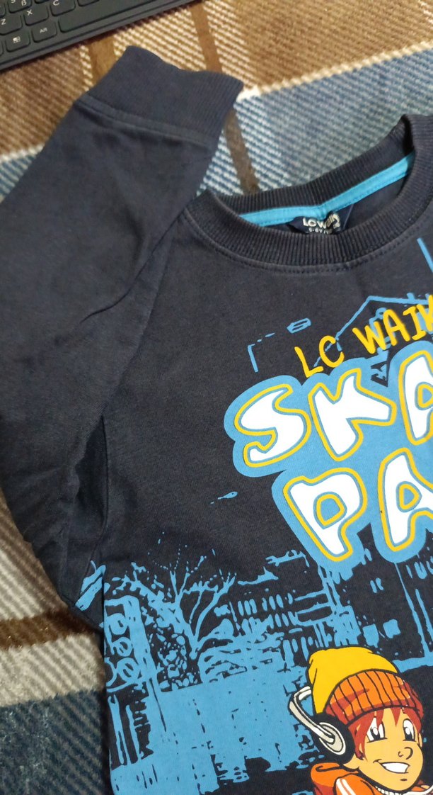 Mavi Baskılı Erkek Sweatshirt - Görsel 4