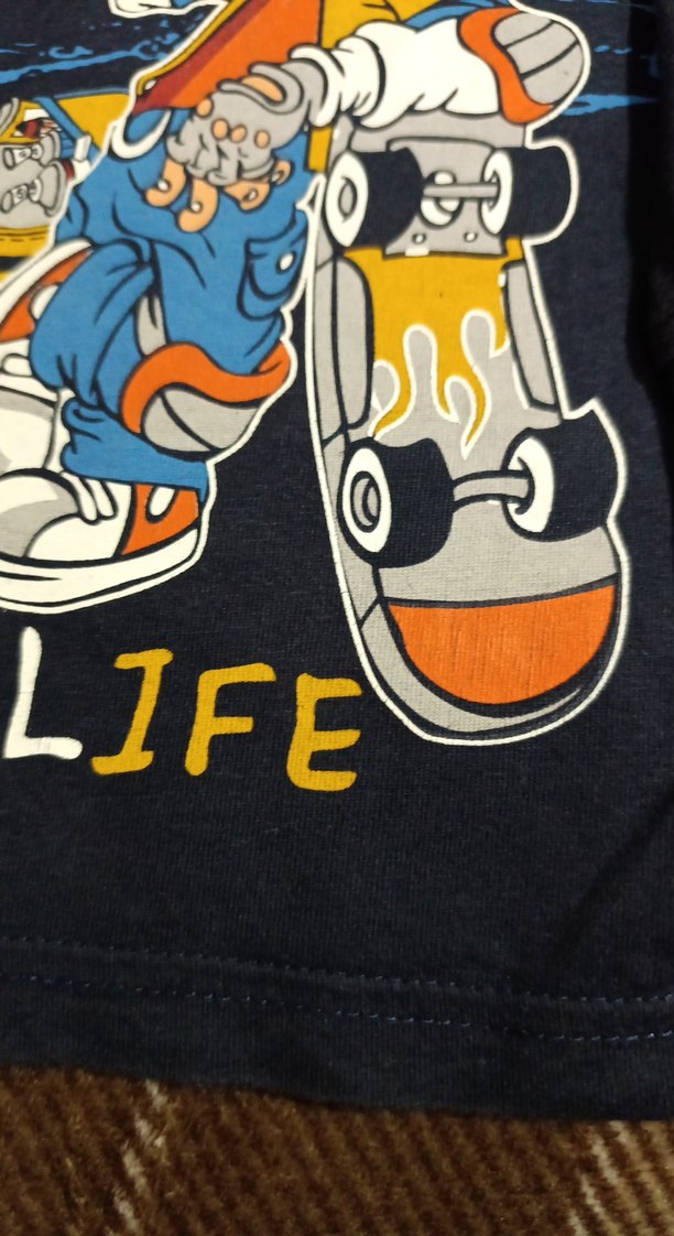 Mavi Baskılı Erkek Sweatshirt - Görsel 3