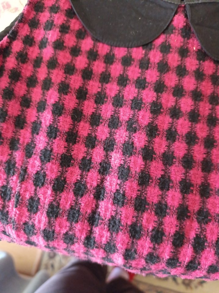 Düğmeli, Yakalı Pembe Desenli Bolero - Görsel 3