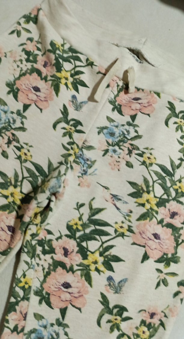 Çiçek Desenli Kız Tayt - Görsel 2