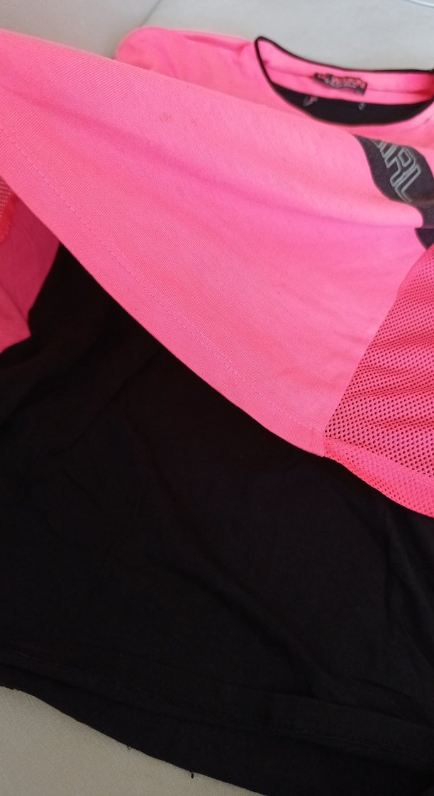 Kız Çocuk Pembe Baskılı Tişört - Görsel 5