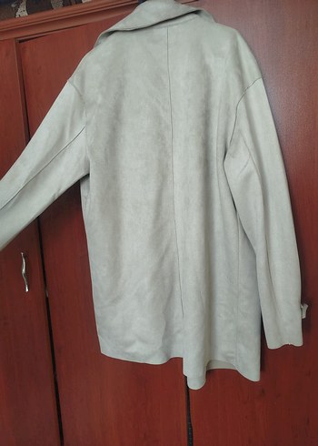 Bej Süet Kadın Trençkot - Görsel 6