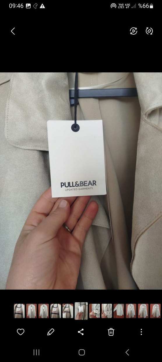 Bej Süet Kadın Trençkot - Görsel 3