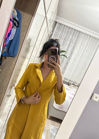 Trendyol & Milla Sarı Mini Kadın Trençkot