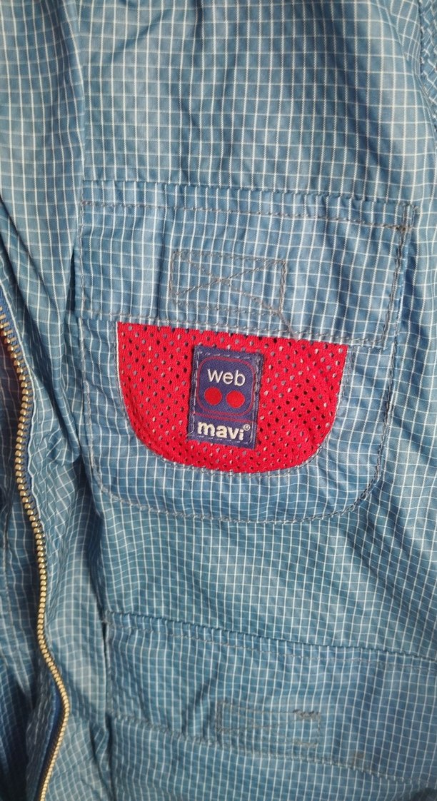 Çocuk Mavi  Fermuarlı Yağmurluk - Görsel 2