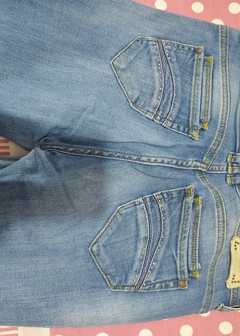 30 Beden Kadın Mavi Denim Midi Kot Pantolon