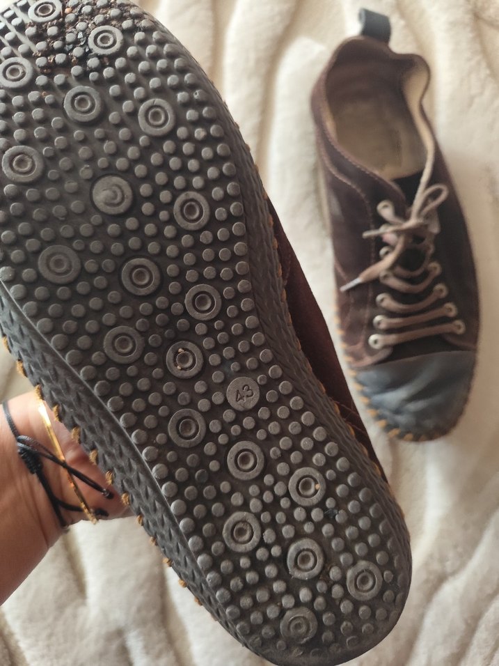 Kahverengi Vintage Erkek Ayakkabı Bağcıkları - Görsel 2