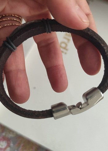 Siyah Rock Punk Erkek Deri Bileklik - Görsel 2