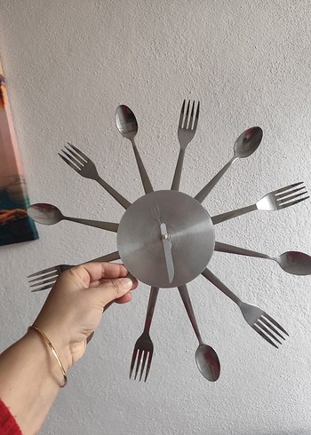 Çatal Kaşık Temalı Duvar Saati - Görsel 2