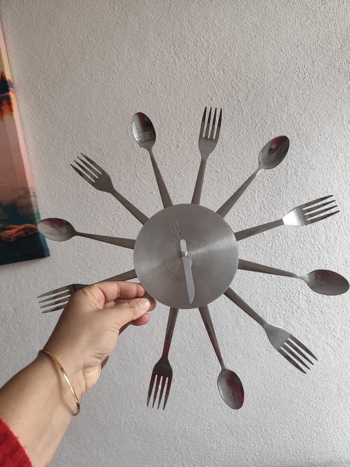 Çatal Kaşık Temalı Duvar Saati - Görsel 2