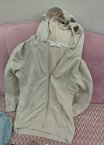 Bej V Yakalı Hamile Midi Hırka - Görsel 2