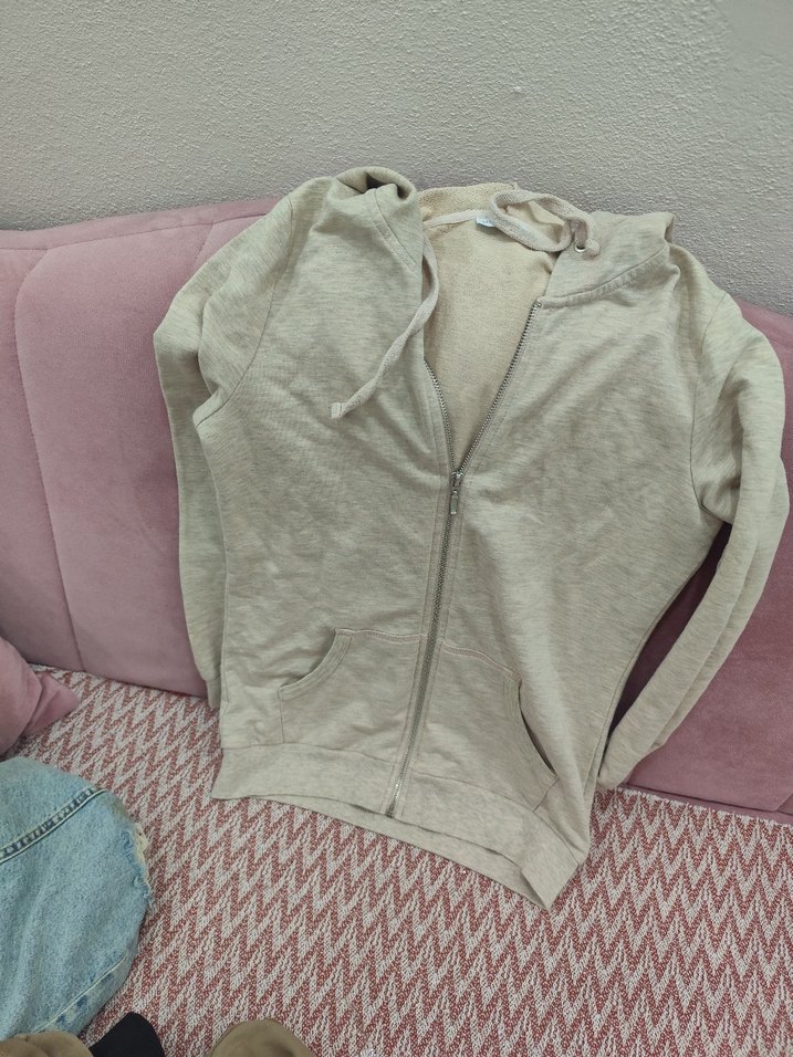 Bej V Yakalı Hamile Midi Hırka - Görsel 3