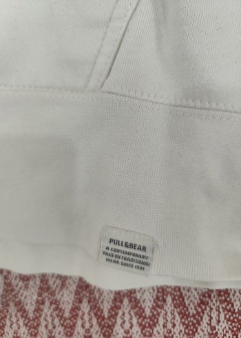 Fermuarlı Kapüşonlu Erkek Beyaz Sweatshirt - Görsel 2