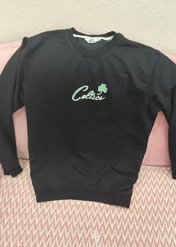 Kadın Siyah Boston Baskılı Sweatshirt - Görsel 3