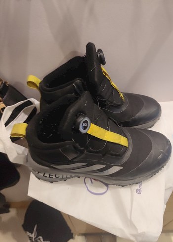 Sokak Stili Erkek Çocuk Sarı-Gri Bantlı Bot - Görsel 4