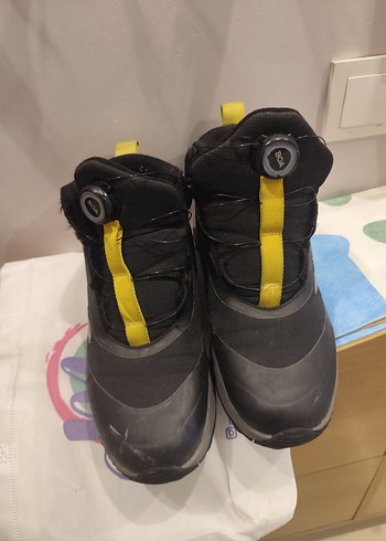 Sokak Stili Erkek Çocuk Sarı-Gri Bantlı Bot - Görsel 2