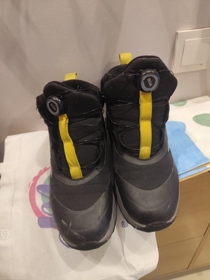 Sokak Stili Erkek Çocuk Sarı-Gri Bantlı Bot - Görsel 2