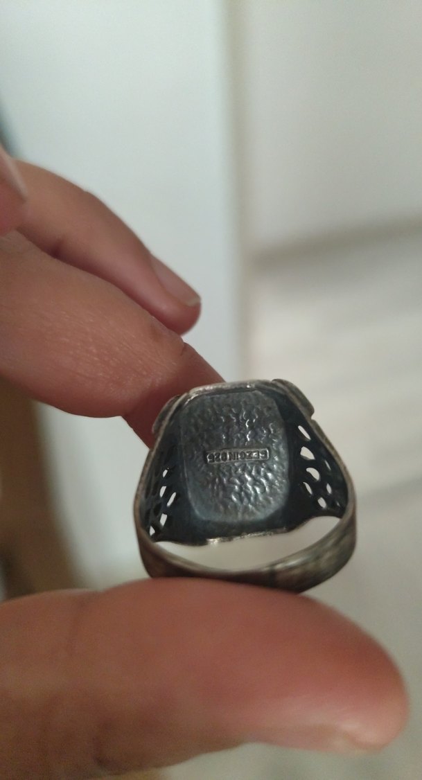 Gri Vintage Biker Erkek Yüzük - Görsel 2