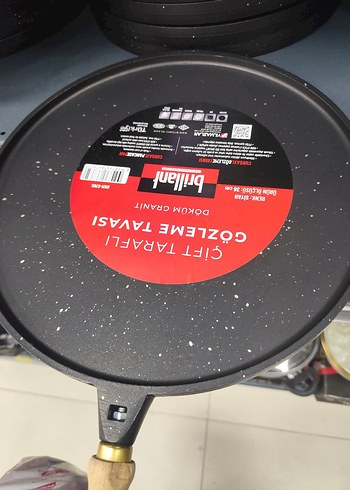 Parlak Siyah Izgara Tavası 32 cm - Görsel 2