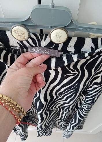 s Beden siyah Renk Zebra etek