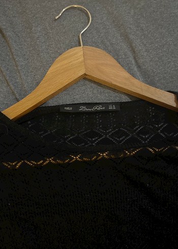 Zara Siyah Dantel Detaylı Uzun Triko Elbise