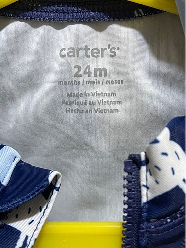 2 Yaş Beden Carters fermuarlı tulum mayo
