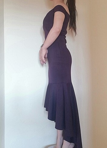 m Beden bordo Renk Balık elbise