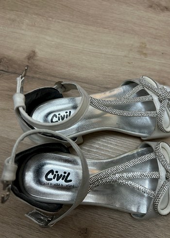 Tokalı Beyaz Topuklu çocuk Abiye Ayakkabı - Görsel 3