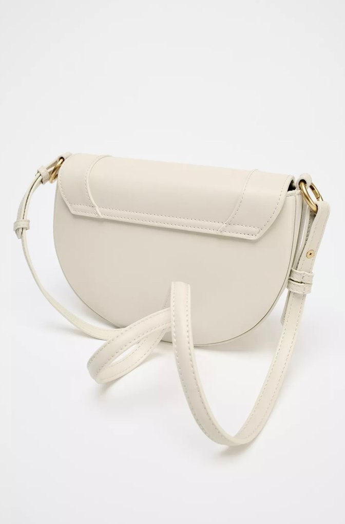 Beyaz Deri Kemerli Kadın Çanta - Görsel 2