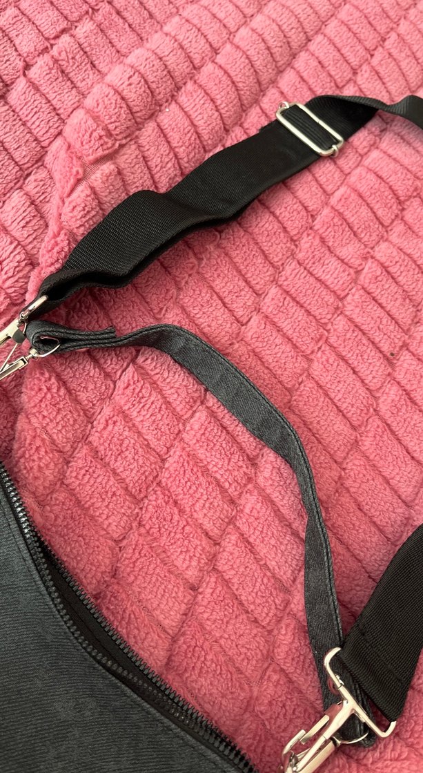 Gri Süet Kadın Omuz Çantası - Görsel 2