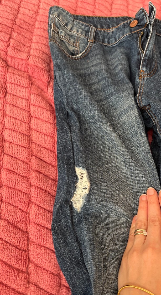 Gevşek Kesim Midi Boy Kadın Kot Pantolon - Görsel 3