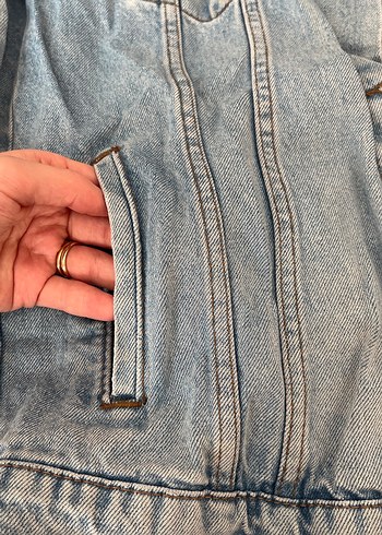 Vintage kot ceket - Görsel 3