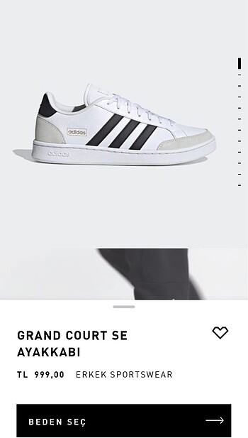 Erkek Adidas grand court se