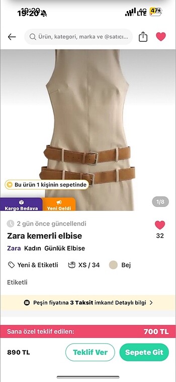 Zara elbise