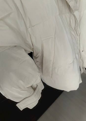m Beden beyaz Renk Stradivarius Oversize Mont