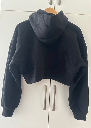 s Beden siyah Renk Kapüşonlu Baskılı Sweatshirt