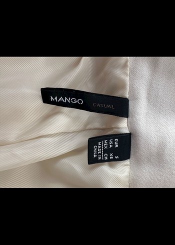 s Beden beyaz Renk Mango Palto/ Kaban