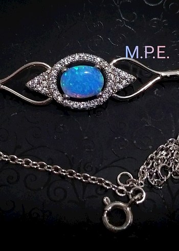 Opal Taşlı 925 Ayar Damgalı Gümüş Bileklik