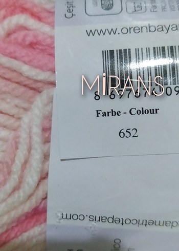 Ören Bayan Favori Baby Üçlü Örgü İpi Renk Kodu:652 - Görsel 3