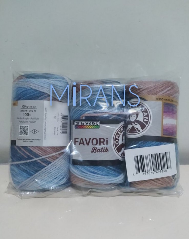 Ören Bayan Favori Batik Üçlü Örgü İpi Renk Kodu:924 - Görsel 2