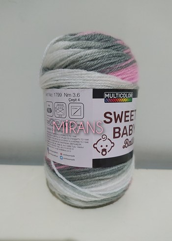 Ören Bayan Sweet Baby Batik 100 gr.Örgü İpi Renk Kodu:333 - Görsel 3